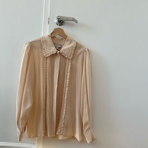 Silk Blouse / Beige / Never Worn